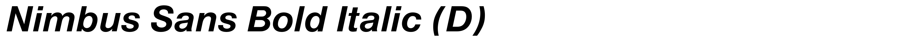 Nimbus Sans Bold Italic (D)